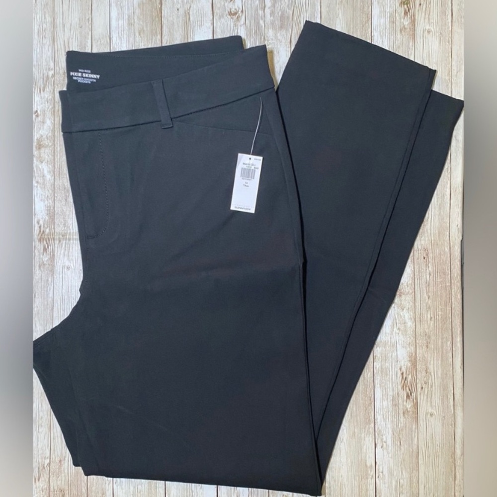 🆕 Old Navy Women's High-Waisted Pixie Skinny Ankle Pants 14Tall Black 30" Inseam - Picture 8 of 16